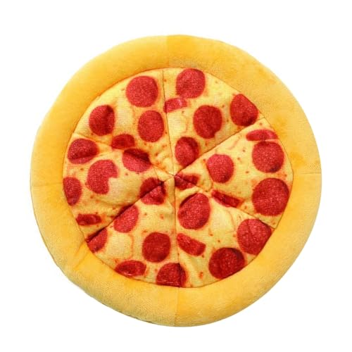 ZwaitL Weiches realistisches Plüsch-Pizza-Spielzeug für kleine Rassen, Hunde und Katzen, Indoor-Unterhaltung, Kauspielzeug für Haustier-Verlobung ZwaitL Weiches realistisches Plüsch-Pizza-Spielzeug für kleine Rassen, Hunde und Katzen, Indoor-Unterhaltung, Kauspielzeug für Haustier-Verlobung von ZwaitL