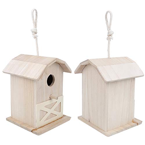 Vogelhaus, Holz Vogelhaus Mini Vogelkäfig für Bluebird Finch, Zaunkönig, Chickadee, Wildvögel für Garten Patio Dekoration Ornament Outdoor von Zwinner