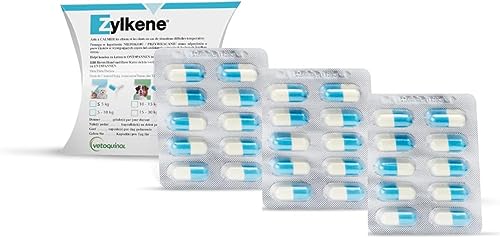 Zylkene Vetoquinol 225 mg | 30 Kapseln | Ergänzungsfuttermittel für große Hunde | Zur Unterstützung in ungewohnten Situationen | Mit Trypsin-hydrolysiertem Rinder-Kasein von Zylkene