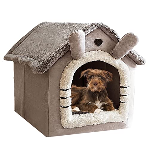 Hundehütte für den Innenbereich, Hundebett, Hundebox für kleine, mittelgroße und große Hunde und Katzen langlebig und wasserdicht warm kleine Hundehütte abnehmbar und waschbar Hundehütte Katzenbett von a-r