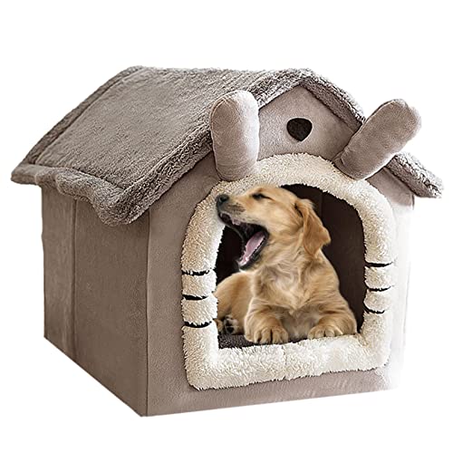 Hundehütte für den Innenbereich, Hundebett, Hundebox für kleine, mittelgroße und große Hunde und Katzen langlebig und wasserdicht warm kleine Hundehütte abnehmbar und waschbar Hundehütte Katzenbett von a-r