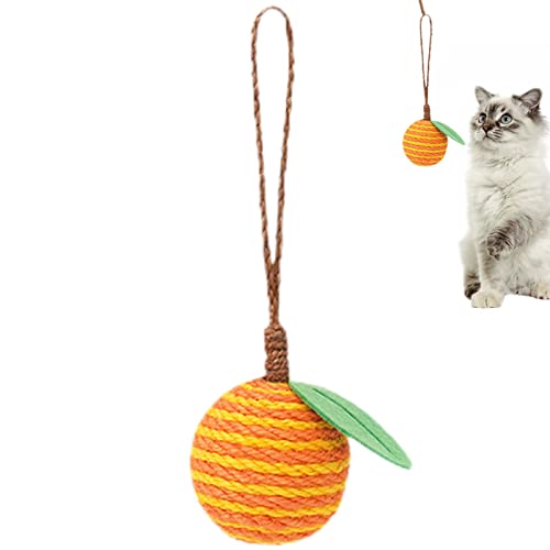 a-r Katzenspielzeug aus Sisal, Safe Sisal Ball Pet Kratzball, Fun Toy Pets Interaktives Spielzeug Biss- und Abriebfest, saubere Zähne für Indoor-Katzen, Erwachsene und Kätzchen von a-r