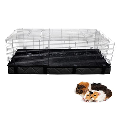 a-r Meerschweinchen-Fleece,Waschbare Hamsterstreu | Wiederverwendbare Käfigeinlagen Einstreu für Meerschweinchen Hamster 47 x 24 x 3,7 Zoll, Schwarz/Grau von a-r