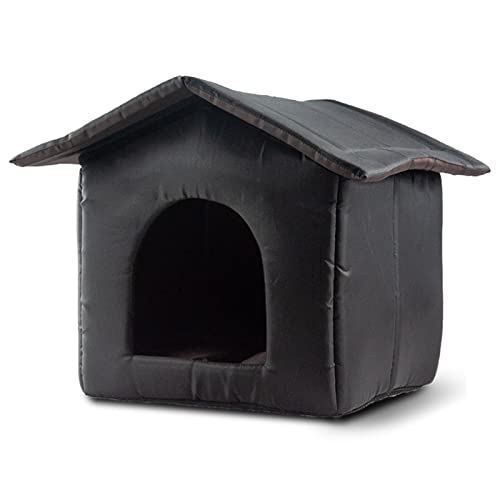 Feral Outdoor Katzenhaus Katzenhütte Katzenhütte Haus Wetterfest für Outdoor Indoor Katzen Hunde, Isoliertes Katzenzelt mit Oxford-Tuchdach Streunerkatzen Unterschlupf für Wildkatzen Hunde von acime