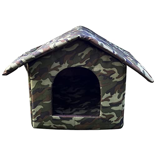 Feral Outdoor Katzenhaus Katzenhütte Katzenhütte Haus Wetterfest für Outdoor Indoor Katzen Hunde, Isoliertes Katzenzelt mit Oxford-Tuchdach Streunerkatzen Unterschlupf für Wildkatzen Hunde von acime