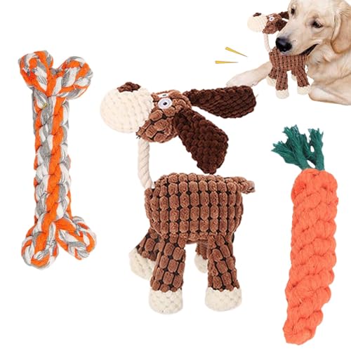 acime Animal Tough Chewer Hundespielzeug - Hundekauseil - Seil Hundespielzeug für spielerisches Zahnen, Haustierspielzeug für kleine Hunde & Welpen, weiches und dennoch starkes Welpenspielzeug für von acime