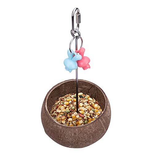 2 in 1 Vogelfutter - Bowl Papagei Feeding for Outdoor - Papagei Pecking Toy for Garden and Yard - Shell Nest Cage for Resting and Feeding Adawd von adawd