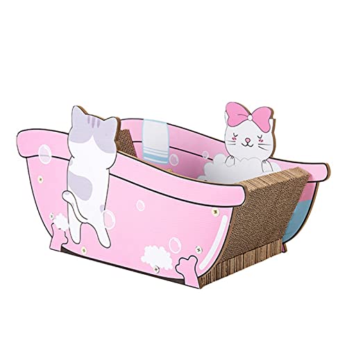 Cat Scratching Board - Bathtub Shape Cardboard Cat Scratching Mat | Cat Grinding Artifact | Suitable for Pet Scratch Pad, Sleeping Bed | Stable and Odorless Adawd von adawd