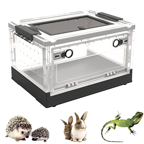 Kleintierzuchtbox | Entlüftungslochdesign Transparenter Tiergehegekäfig,Transparentes Terrarium für Reptilienlebensräume mit Deckel Adawd von adawd