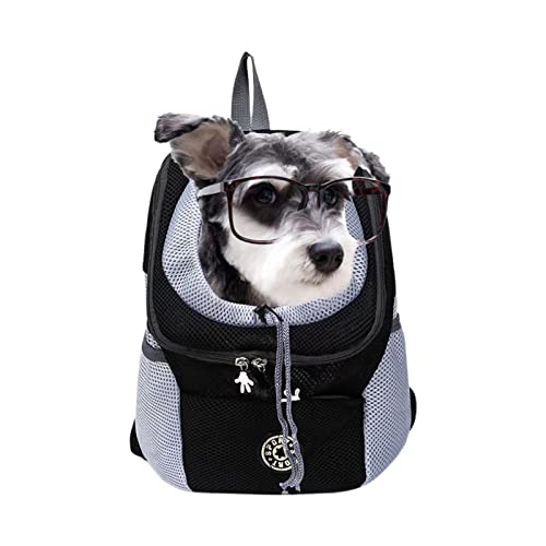 Pet Carry Rucksack for Small Dogs & Cats - Portable Puppy Travel Front Shoulder Bag with Breathable Mesh & Head Out Design, Perfect for Travel Hiking Shopping Biking Trip Outdoor Use Adawd von adawd