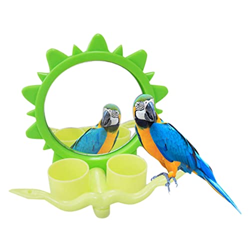 Vogelfutter | Cockatiel Water Bowl with Leaves Shape,Papagei Swing Toys for Paraket Cockatiels Budgie Fun (w/) Adawd von adawd