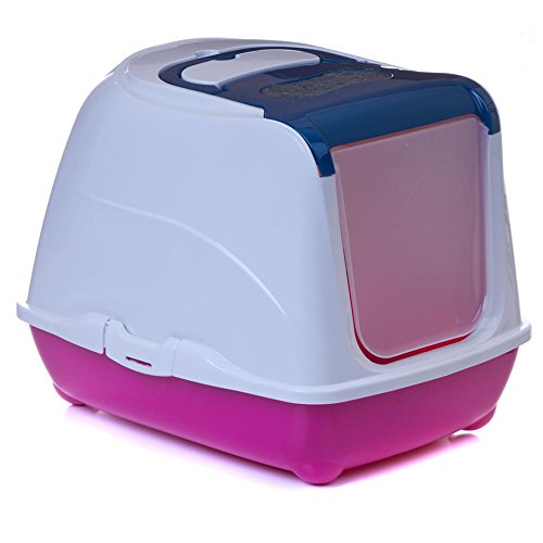 Katzentoilette Flip Cat L blau - Unterschale pink von adena