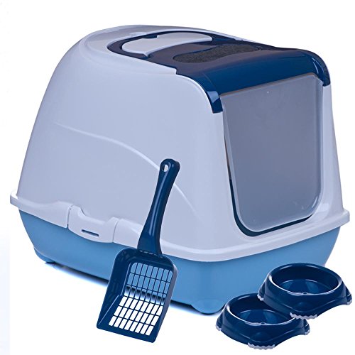 Sondermodell Flipcat 50 blau/Design 35 + extra Schaufel + 2 Näpfe von adena