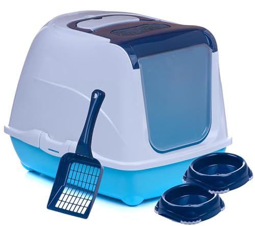 Sondermodell Flipcat 50 blau/Design 4 + extra Schaufel + 2 Näpfe von adena