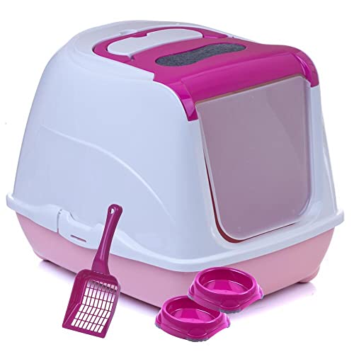 Sondermodell Flipcat 50 pink/pfirsich + extra Schaufel + 2 Näpfe von adena