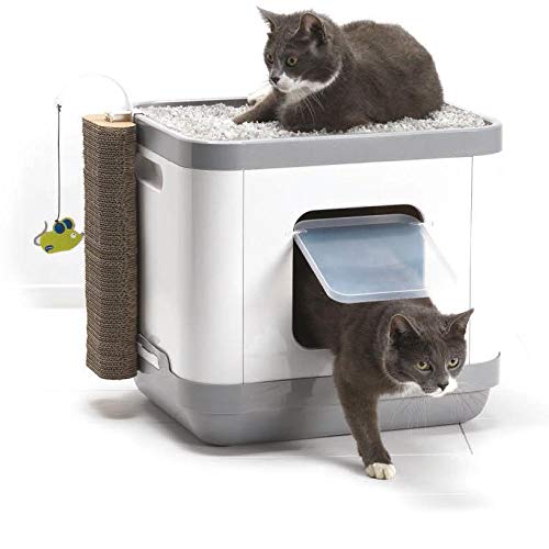 adena CATCONCEPT Cube Katzentoilette Katzenhaus grau von adena