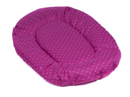 adena Hundekissen oval 60 x 35 cm - Tupfen pink von adena