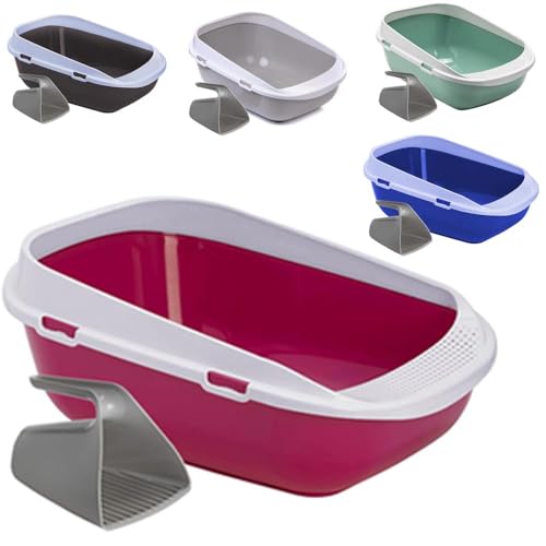 XXL Jumbo Katzentoilette Schale 65 cm pink inkl. Schaufel von adena