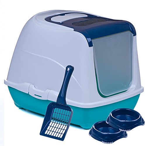 Sondermodell Flipcat 50 blau/Design 34 + extra Schaufel + 2 Näpfe von adena