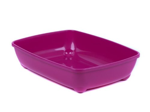 XXL Katzentoilette Schalentoilette 57 cm pink von adena