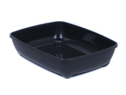 XXL Katzentoilette Schalentoilette 57 cm schwarz von adena