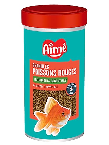 Aimé | Granulat für Goldfische | Goldfischfutter | Alleinfutter auf Basis essentieller Nährstoffe | Getreide, Fisch und Fischnebenerzeugnisse | 50 g von Aimé