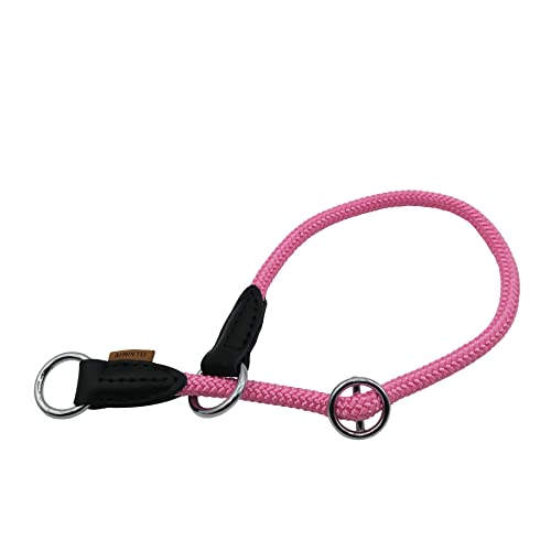 Aiminto Geflochtenes Halsband, Profi-Training-Hundehalsband, kein Ziehen, rundes Martingalhalsband, Schlupfhalsband mit verschiebbarem Stop-Ring – ideal für mittelgroße Hunde (M(1/7,6 cm) – 45,7 cm von aiminto