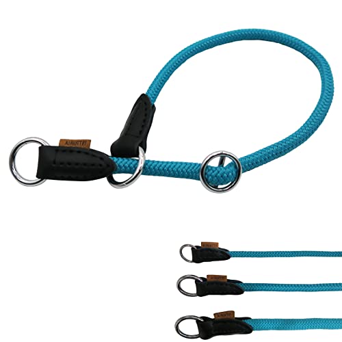 Aiminto Geflochtenes Halsband, Profi-Training-Hundehalsband, kein Ziehen, rundes Martingalhalsband, Schlupfhalsband mit verschiebbarem Stop-Ring – ideal für mittelgroße Hunde (M (1/7,6 cm) – 45,7 cm von aiminto