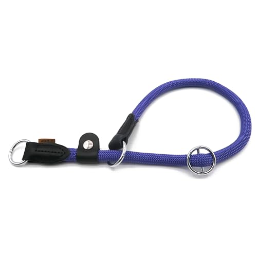 Aiminto Geflochtenes Seilhalsband, Trainings-Hundehalsband, rundes Martingalhalsband, Schlupfhalsband mit verstellbarem Stopper und verschiebbarem Stoppring, ideal für extra große Hunde (XL (1,27 cm) von aiminto