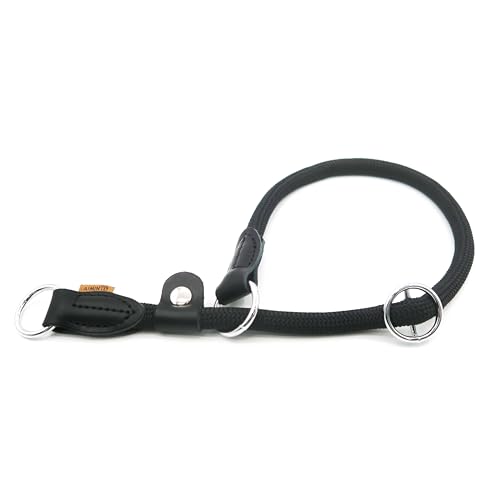 Aiminto Geflochtenes Seilhalsband, Trainings-Hundehalsband, rundes Martingalhalsband, Schlupfhalsband mit verstellbarem Stopper und verschiebbarem Stoppring, ideal für extra große Hunde (XL (1,27 cm) von aiminto