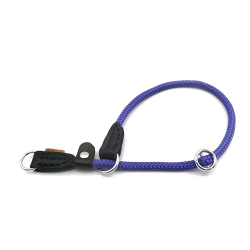 Aiminto Geflochtenes Seilhalsband, Trainingshundehalsband, rundes Martingalhalsband, Schlupfhalsband mit verstellbarem Stopper und verschiebbarem Stoppring, ideal für kleine Hunde (S (1/4 Zoll) – 35,6 von aiminto