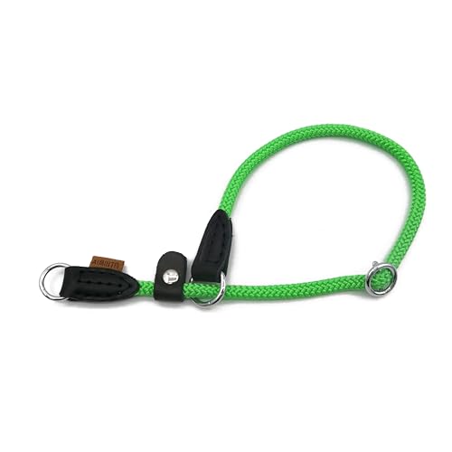 Aiminto Geflochtenes Seilhalsband, Trainingshundehalsband, rundes Martingalhalsband, Schlupfhalsband mit verstellbarem Stopper und verschiebbarem Stoppring, ideal für kleine Hunde (S (1/4 Zoll) – 35,6 von aiminto