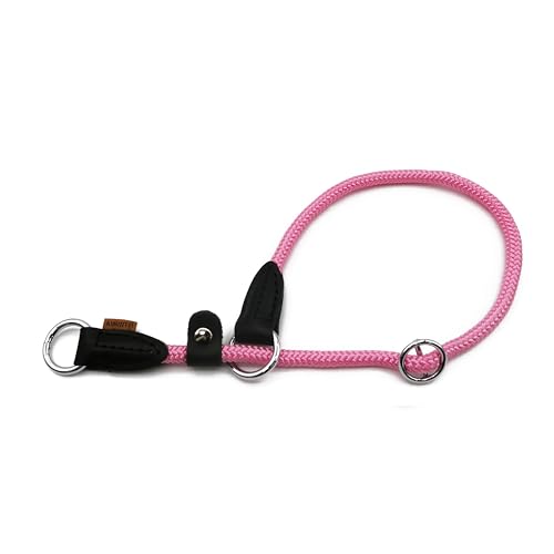 Aiminto Geflochtenes Seilhalsband, Trainingshundehalsband, rundes Martingalhalsband, Schlupfhalsband mit verstellbarem Stopper und verschiebbarem Stoppring, ideal für mittelgroße Hunde (M (1/3 Zoll) – von aiminto