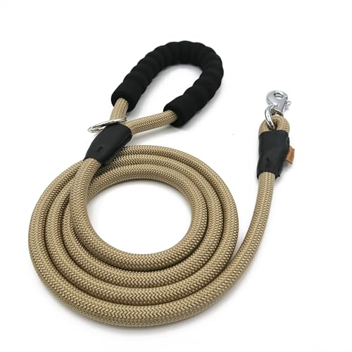 Aiminto Hundeleine, geflochtenes Seil Traktion - Walking Trainingsleine für mittelgroße Hunde (1/2 Zoll) - 6FT, Khaki) von aiminto