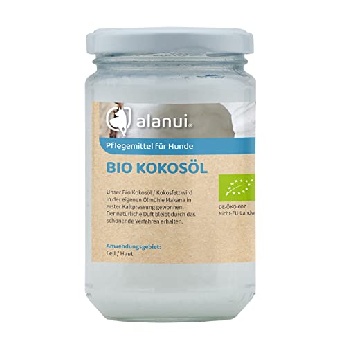 alanui BIO Kokosöl / Kokosfett für Hunde, nativ kaltgepresst, 250 ml Glas von alanui