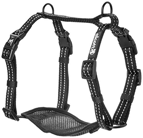 Alcott 1333-HNS PW Abenteuergeschirr für Hunde kräftigeses Nylon einfaches An- und Ablegen Zwei D-Ringe, reflektierende Akzente, Mesh-Polsterung M, 35-50 cm von alcott