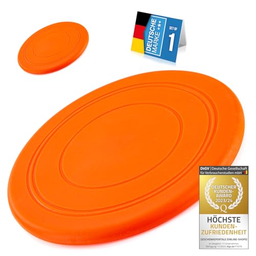 all Pets United® Hunde Frisbee Wurfscheibe Hunde-Spielzeug; Agility Trainingszubehör; Wurfspielzeug aus flexiblem Kautschuk für extra viel Spiel, Spaß und Sicherheit (1 Stück) von all Pets United