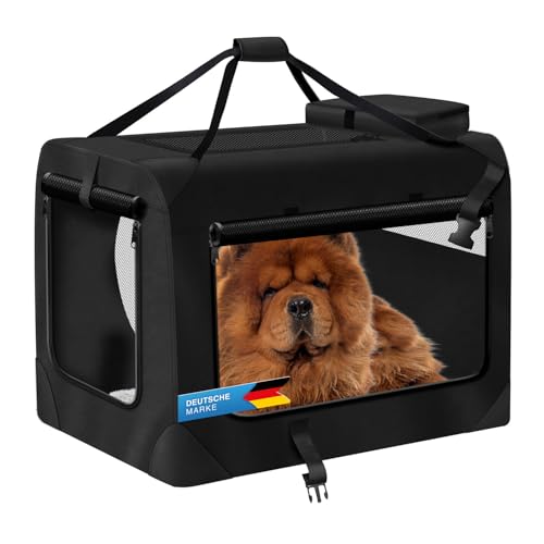 all Pets United® Hunde-Transportbox Tier Hundebox Transporttasche faltbar Hundetasche Haustier-Transport Atmungsaktiv & Wasserabweisend für Hunde & Katzen (XL - 82x60x60 cm) von all Pets United