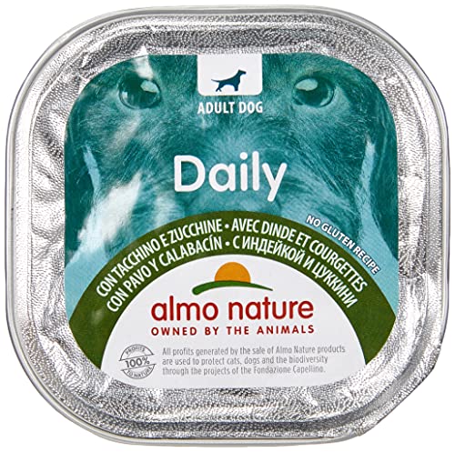 ALMO NATURE Tagesmenü Bio-Truthahn + Zucchini nasser Hund Gr 100 Hundenassfutter von almo nature