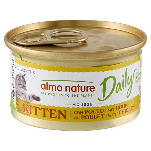 Almo Nature Almo Nature Daily - komplettes Nassfutter für Kitten Katzen - Mousse mit Huhn. 24 Dosen à 85 g. von almo nature