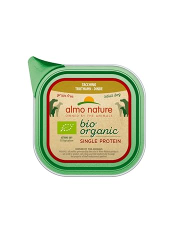 Almo Nature Bio Organic Monoprotein - Grain Free Nassfutter für Hunde mit Truthahn, 11er Pack (11 x 150 g) von almo nature