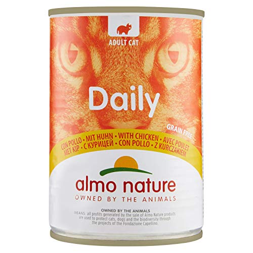 Almo Nature Daily Grain Free Nassfutter für Katzen mit Ente, ohne getreide- 24er Pack (24 x 400 g) von almo nature