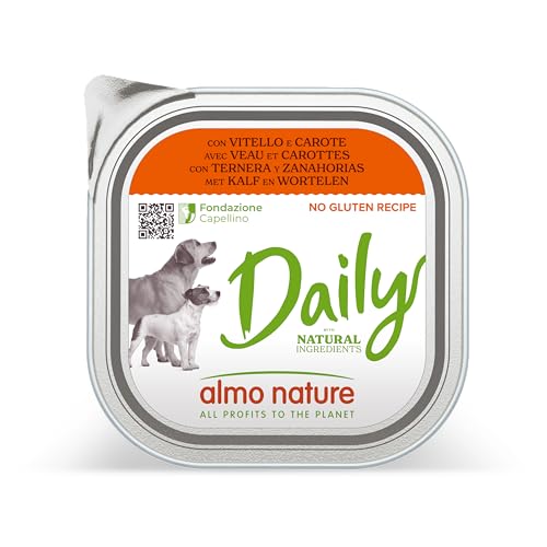 Almo Nature Daily Hundefutter mit Kalb und Karotten (9 x 300 g) von almo nature