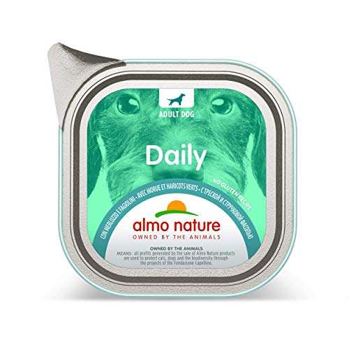 Almo Nature Daily Nassfutter für Erwachsene Hunde mit Kabeljau und e Gartenbohnen - Aluschale 100 g. von almo nature