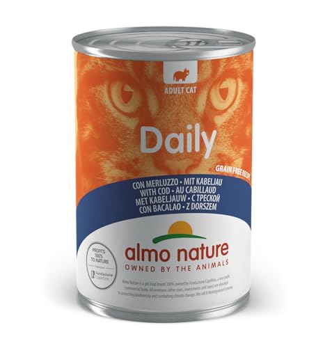 almo nature Daily mit Dorsch Nassfutter Katze Premium - Grain Free - 24 x 400 g von almo nature