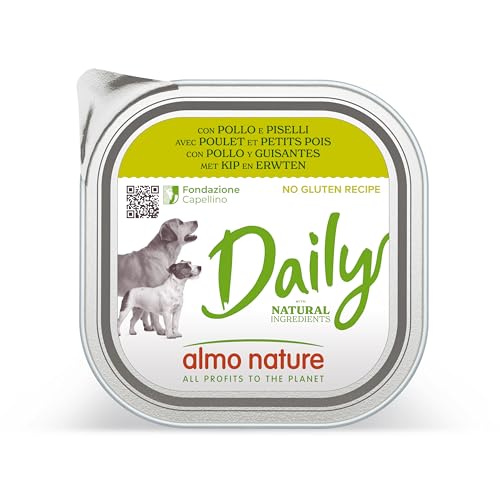 almo nature Daily mit Huhn & Erbsen - glutenfreies Rezept - Nassfutter für Erwachsene Hunde - Packung mit 9 x 300 g von almo nature