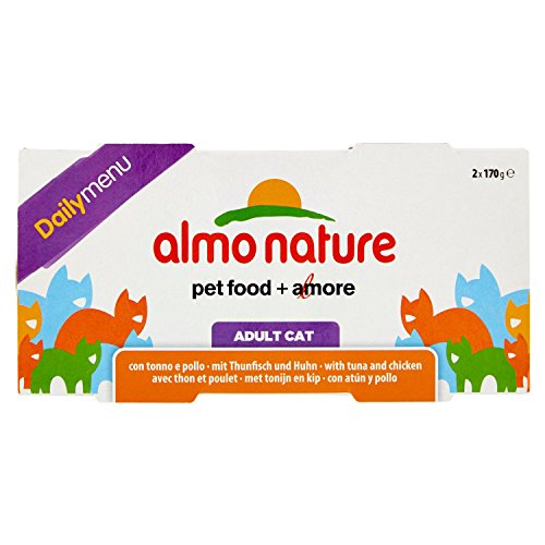 almo nature Dailymenu mit Thunfisch und Hühnchen Nasses Huhn Premium Katze - 12 Sets à 2 x 170 g von almo nature