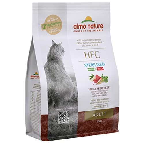 almo nature HFC Adult Sterilized - Trockennahrung für Katzen mit frischem Rind ursprünglich Lebensmittelqualität und Werden jetzt für Katzennahrung verwendet. von almo nature