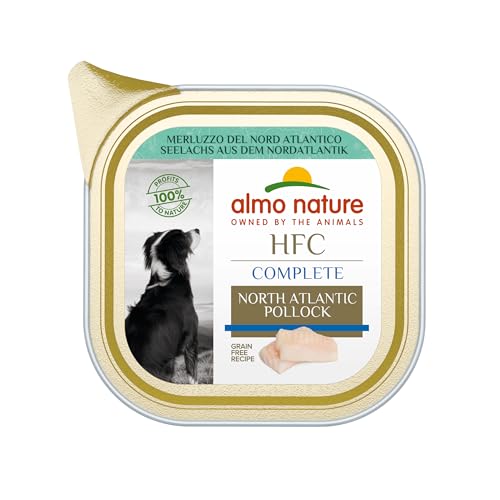 Almo Nature HFC Complete, Nassfutter für Erwachsene Hunde - Nordatlantischer Kabeljau - 1.445 kg (17 x 85 g) von almo nature