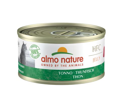 Almo Nature HFC Jelly Nassfutter für Erwachsene Katzen Thunfisch - Dose 70 g. von almo nature